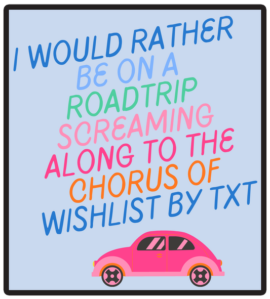 Wishlist Roadtrip Sticker