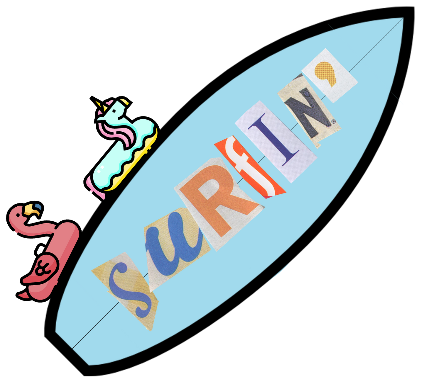 Surfin' Surfboard Stray Kids Sticker
